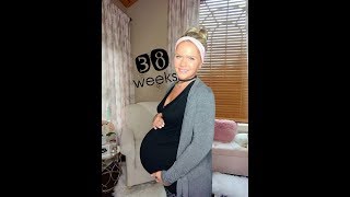 38TH WEEK PREGNANCY VLOG WEIGHT UPDATE BELLY SHOT COUNTDOWN [upl. by Valera955]