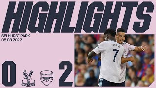 HIGHLIGHTS  Crystal Palace v Arsenal 02  Martinelli scores Saliba impresses [upl. by Wolfson279]