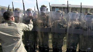 US Marines Riot Control Techniques Training [upl. by Akit]