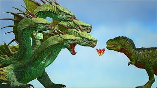 Ark Survival  ATLAS HYDRA vs TREXSPINOINDO REX and more Ep386 [upl. by Anilec348]