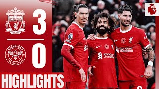 Mo Salah double amp a Diogo Jota worldie Liverpool 30 Brentford  Highlights [upl. by Pepillo]