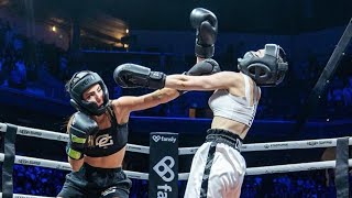 Andrea Botez Destroys Dina Belenkaya Epic Boxing Highlights [upl. by Gertrud]