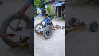 Making homemade RC car 🚗  Bike engine shots project experiment sujanexperiment [upl. by Odrarej738]