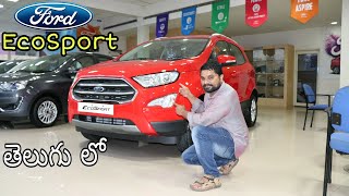 Ford EcoSport review and onroad pricetitanium dieseltelugu car review [upl. by Yendor]