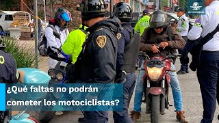 SSC informa a motociclistas sobre la entrada en vigor del nuevo reglamento de tránsito en CDMX [upl. by Ahsitra]