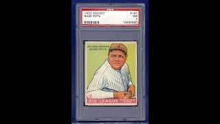 Bid on a Rare Babe Ruth Goudey  181 PSA 7 Baseball Card Auction in January 2024 with Goldin Auction [upl. by Bohun]