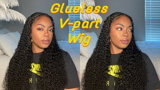 How To Blend Natural Hair Perfectly With A Curly VPart Wig  Beginner Friendly  ft Asteria Hair [upl. by Gatias]