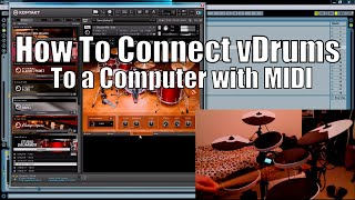 How to connect drums to computer with MIDI USB [upl. by Aissat420]