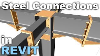 Steel Structures and Connections in Revit Tutorial [upl. by Hardej]