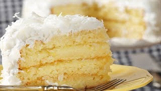 Coconut Cake Recipe Demonstration  Joyofbakingcom [upl. by Henrieta]