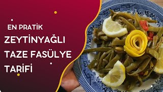 PARMAKLARI ISIRTAN TARİF  ZEYTİNYAĞLI FASÜLYE YEMEĞİ TARİFİ  Pratik Zeytinyağlı Taze Fasulye [upl. by Neeneg750]