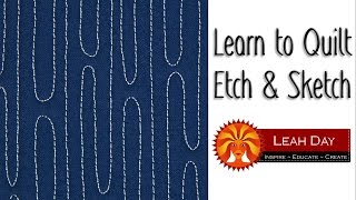 How to Machine Quilt Etch and Sketch Free Motion Quilting Design 2 [upl. by Hcardahs]