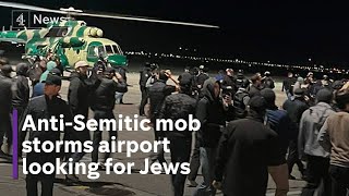 Anti Semitic mob storms airport in Russia’s Dagestan [upl. by Nekal172]