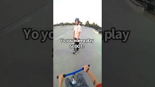 Game of SCOOT challenge👀🏆 short scooter redbull skate shorts insane viral scoot [upl. by Hayikat]