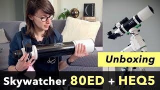 Unboxing Skywatcher 80ED  monture HEQ5 Pro [upl. by Lenard867]