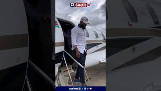 Former Mombasa Governor Hassan Joho artiste Susumila amp associates disembark from a private jet [upl. by Anolahs79]