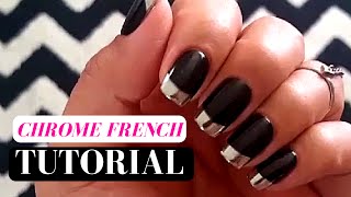 How to Chrome nails French Tip TUTORIAL [upl. by Burny]