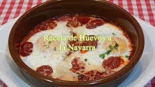 Receta de huevos con chorizo a la Navarra [upl. by Layne]