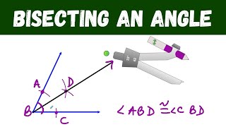 bisecting an angle with a compass  geometry constructions [upl. by Ilatan]