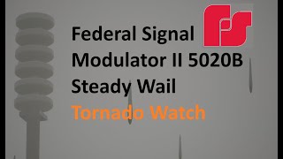 Federal Signal Modulator II 5020B Tornado Watch  Steady Wail  Brick City MI  182024 [upl. by Ennyrb795]