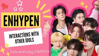 Idols Mentioning ENHYPEN  ENHYPEN and other idols interactions Part 1 [upl. by Cirdor]