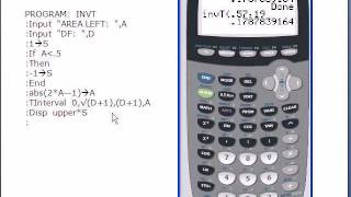 Programming invT into a Ti 83 or Ti 83 Calculator [upl. by Airamzul]