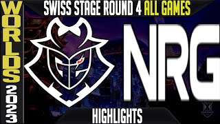 G2 vs NRG Highlights ALL GAMES  S13 Worlds 2023 Swiss Stage Day 8 Round 4  G2 Esports vs NRG [upl. by Haduhey]