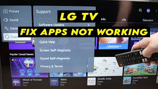 LG Smart TV How to Fix Any App Not Working [upl. by Niar]