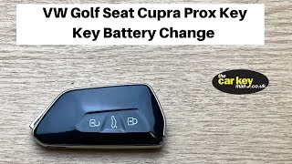 VW Golf 2019 Prox Key Battery Change Cupra Octavia Leon Ateca [upl. by Blunt85]