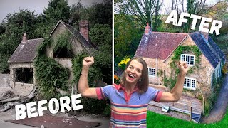 ONE YEAR in 15 minutes RENOVATING a Crumbling Cottage [upl. by Kenn522]