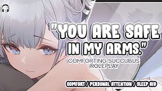 🎧 Succubus Snuggles You to Sleep F4M Binaural Personal Attention Kisses【ASMR RP I 3Dio】 [upl. by Amre231]