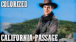 California Passage  COLORIZED  Forrest Tucker  Western Movie in Full Length [upl. by Enywad217]