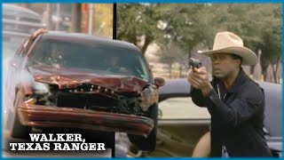 Trivettes Car Gets Totalled  Walker Texas Ranger [upl. by Ostraw]