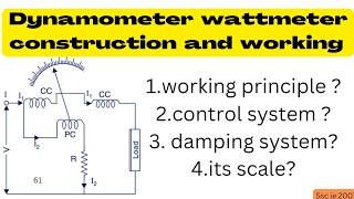 Dynamometer Type Wattmeter Dynamometer Type Wattmeter Construction amp Working Principle [upl. by Ettennek256]