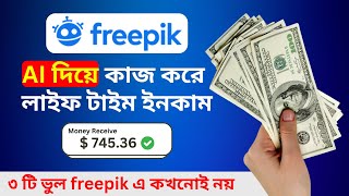 Freepik New Update 2024  Freepik এ কাজ করে লাইফ টাইম ইনকাম  Freepik Guidelines for Beginners [upl. by Llebanna]