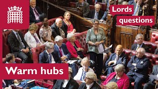 Warm hubs in England how is the government offering support  20 October  House of Lords [upl. by Eihtak978]