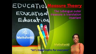 Lecture 4  The Lebesgue outer measure is translation invariant [upl. by Un]