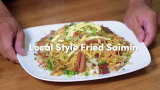 How to Make Local Style Fried Saimin [upl. by Rydder]