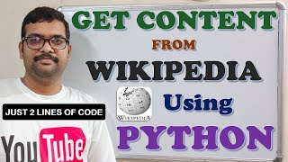 GET CONTENT FROM WIKIPEDIA USING PYTHON  WIKIPEDIA SEARCH USING PYTHON [upl. by Odidnac]