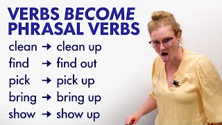 VERBS to PHRASAL VERBS Their meaning changes [upl. by Brew]