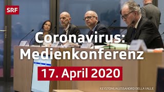 Medienkonferenz mit Fachexperten des Bundes  17 April 2020  SRF News [upl. by Moclam]