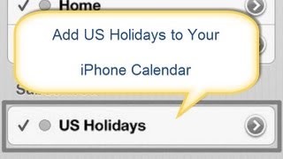 How to Add US Holidays to iPhone Calendar [upl. by Eenttirb]