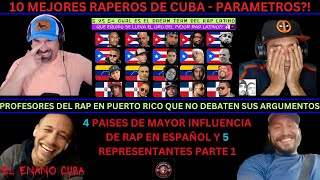 TOP 10 RAPEROS CUBANOS  PROFESORES DE RAP BORICUAS QUE NO QUIEREN DEBATIR  PAISES LATINOS EN RAP 1 [upl. by Atnas]