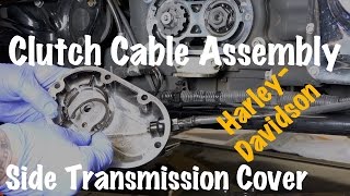 Remove Harley Clutch Cable Assembly Under Side Transmission CoverDIY [upl. by Zingg167]