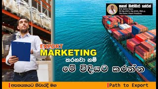 Export Marketing කරනවානම් මේ විදිහට කරන්න  Path to Export [upl. by Kylila597]