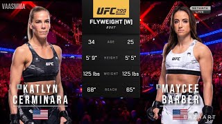 KATLYN CERMINARA VS MAYCEE BARBER FULL FIGHT UFC 299 [upl. by Deelaw]