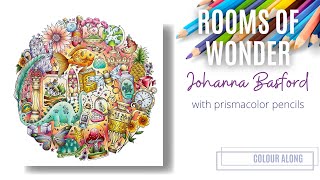 Colour Along  Rooms of Wonder by Johanna Basford [upl. by Tterb]