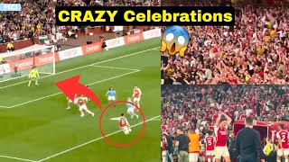 Martinelli Goal vs Man City and Arsenal Fans CRAZY Celebrations 😱🔥 [upl. by Mckale952]