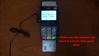 How to use credit card terminal to make payment [upl. by Bej]