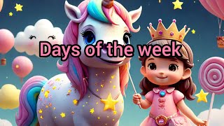 Days of the weeklearn days of the week song for toddlersNursery class poem ❤️😍🥳🎉 [upl. by Caassi]